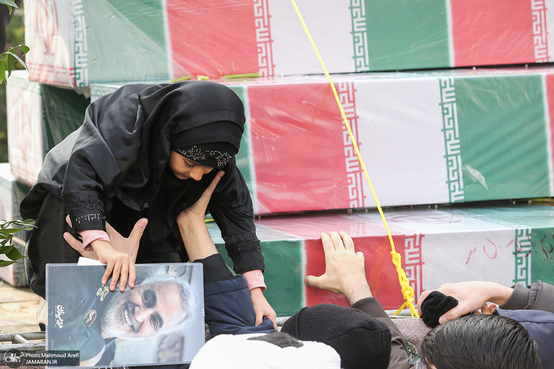 مراسم تشییع 200 شهید گمنام دفاع مقدس در تهران -2