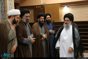 مراسم بزرگداشت والده آیت الله واعظ موسوی در بیت علامه طباطبایی قم