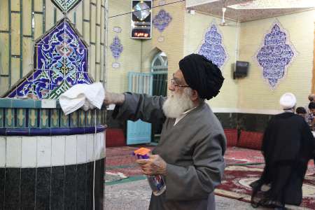 آئین غباروبی مساجد در ورامین آغاز شد