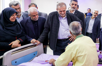 عیادت پزشکیان از جانبازان دوران هشت سال دفاع مقدس در بیمارستان میلاد شهریار (5)