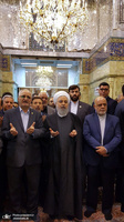 زیارت حرمین شریفین امام کاظم(ع) و امام جواد(ع) توسط رئیس جمهور