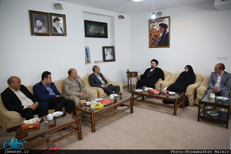 دیدار جمعی از اعضای شورای شهر مشهد با سید حسن خمینی 