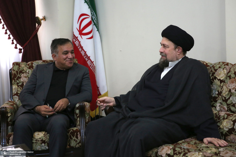 دیدار علی تاجر نیا سرپرست باشگاه استقلال با سید حسن خمینی