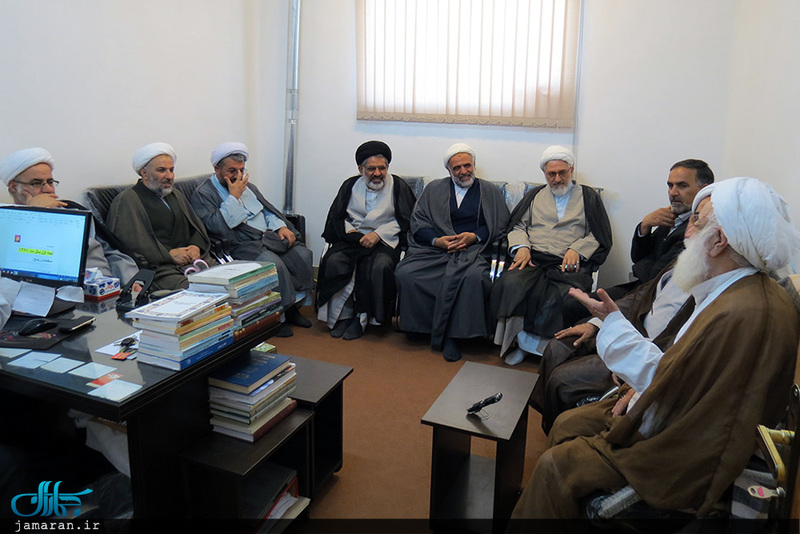 دیدار اعضای موسسه تنظیم و نشر آثار امام خمینی(س) نمایندگی قم با جمعی از مراجع و علما