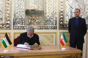دیدار وزیر امور خارجه با دبیرکل جنبش جهاداسلامی
