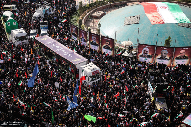 مراسم تشییع شهدای جنگ تحمیلی رژیم صهیونیستی در تهران-6