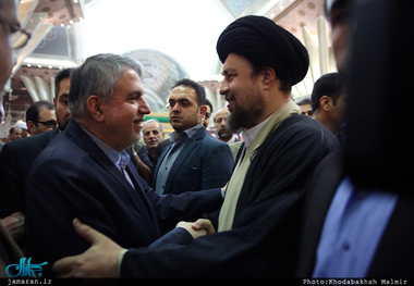 دیدار وزیر و معاونان وزارت فرهنگ و ارشاد اسلامی و جمعی از هنرمندان با سید حسن خمینی