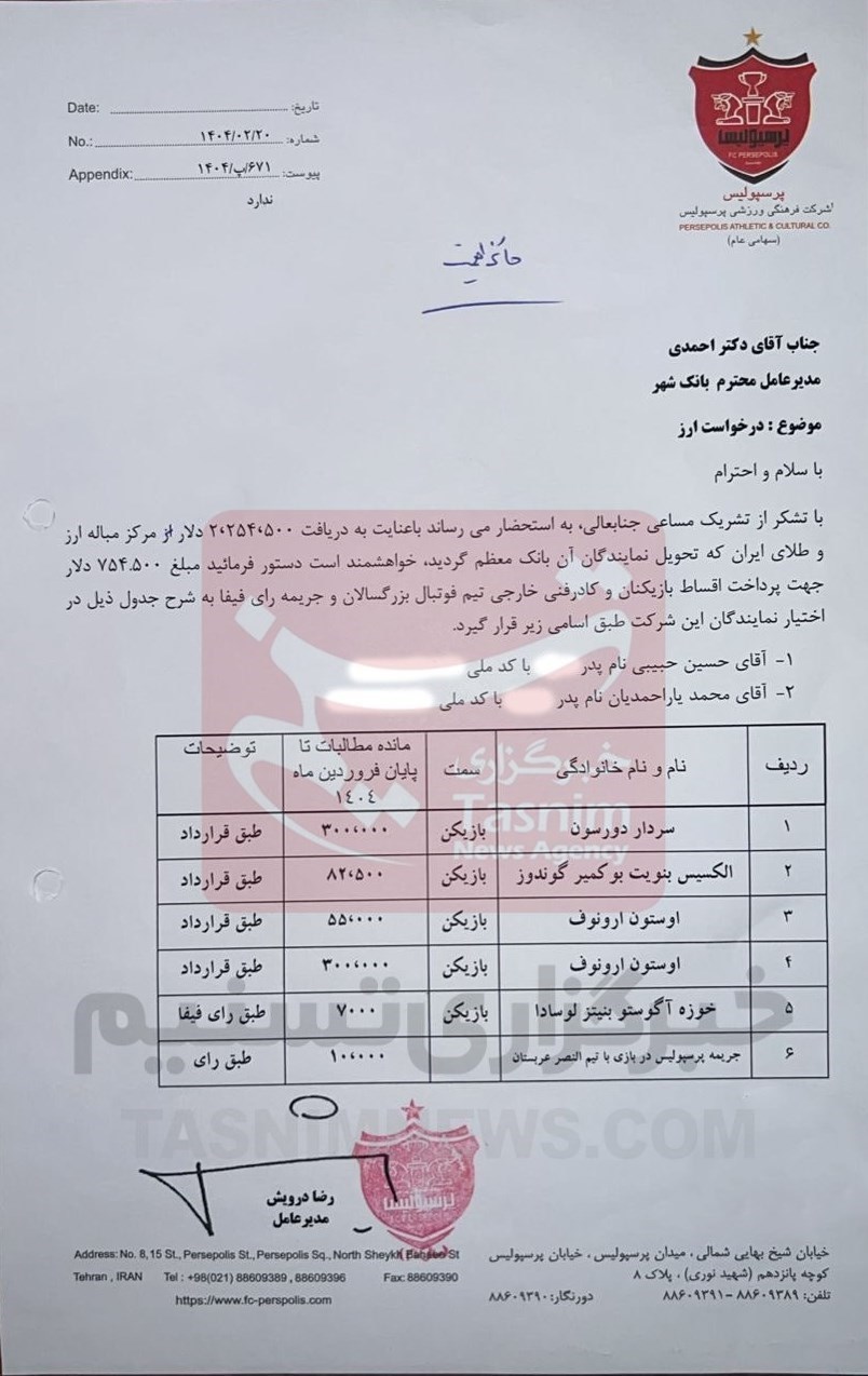 تیم فوتبال پرسپولیس , 