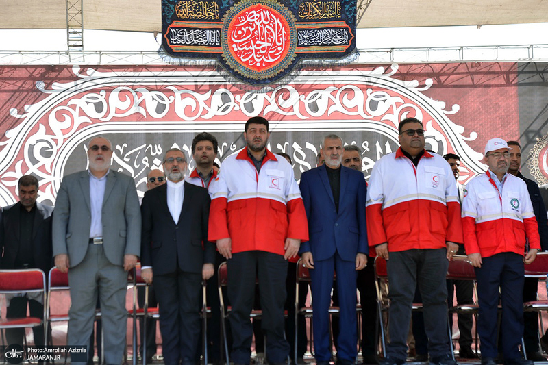 بدرقه 22 هزار امدادگر هلال احمر از جوار حرم امام خمینی (س)