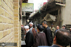 بازدید حجت الاسلام والمسلمین ناطق نوری از بیت امام خمینی(س) در نجف اشرف