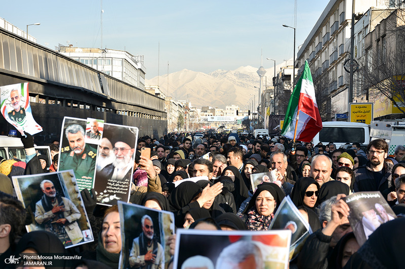 حضور میلیون ها تهرانی در تشییع پیکر مطهر سردار قاسم سلیمانی - 7