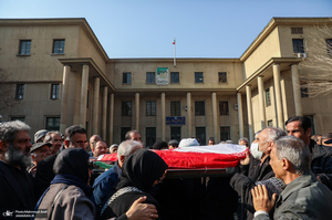 مراسم تشییع پیکر رضا رئیس طوسی استاد دانشکده حقوق و علوم سیاسی دانشگاه تهران