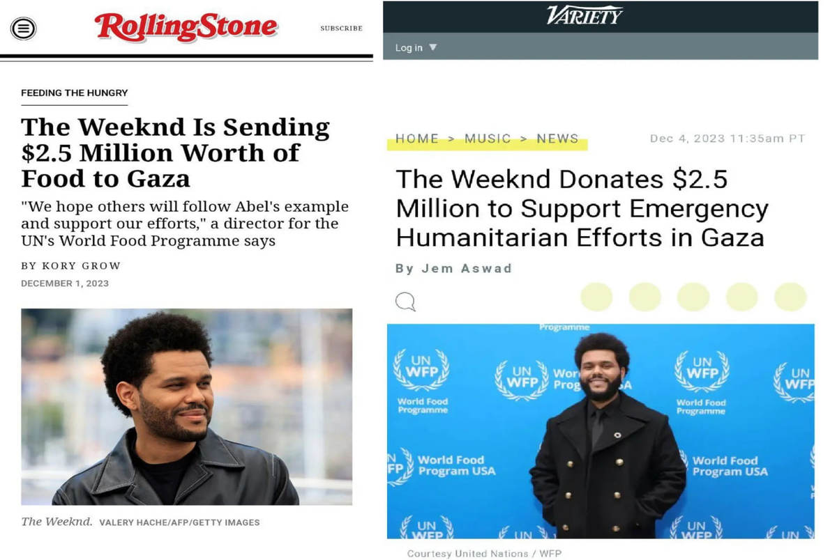 کمک 2.5 میلیون دلاری خواننده مشهور کانادائی به مردم غزه + عکس