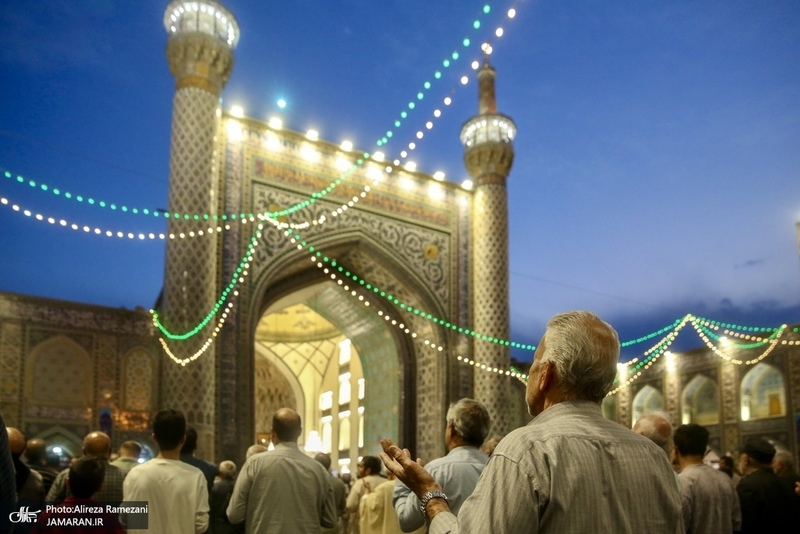 حال و هواى حرم مطهر رضوی در شام ولادت امام رضا (ع)