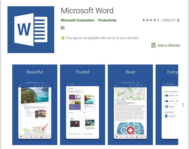  مایکروسافت وُرد در اندروید ۵۰۰ میلیونی شد+ عکس
