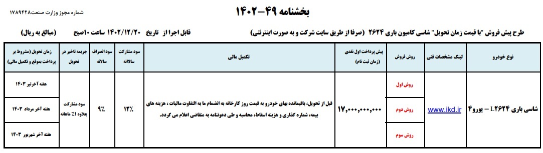 شاسی باری 2624