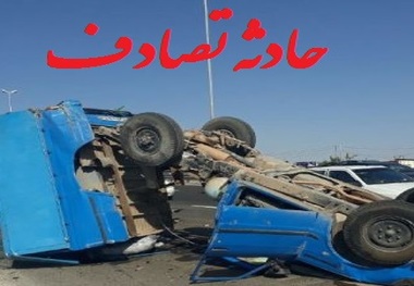 فوت راننده بر اثر واژگونی خودرو دربناب