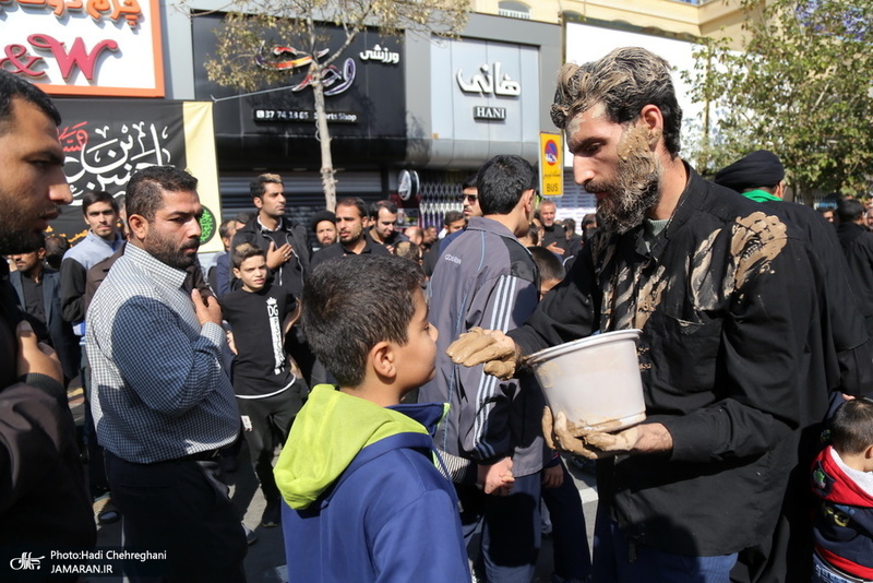 دسته عزاداری شهادت امام عسکری(ع) با حضور آیت العظمی وحید خراسانی