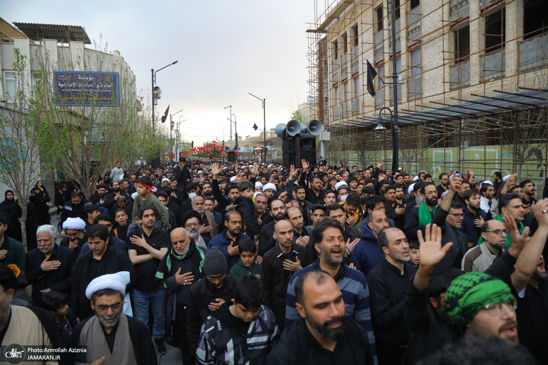 دسته عزاداری شهادت حضرت علی (ع) با حضور آیت‌الله العظمی وحید خراسانی