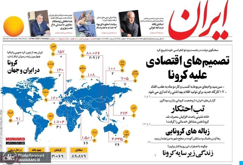 گزیده روزنامه های 13 اسفند 1398