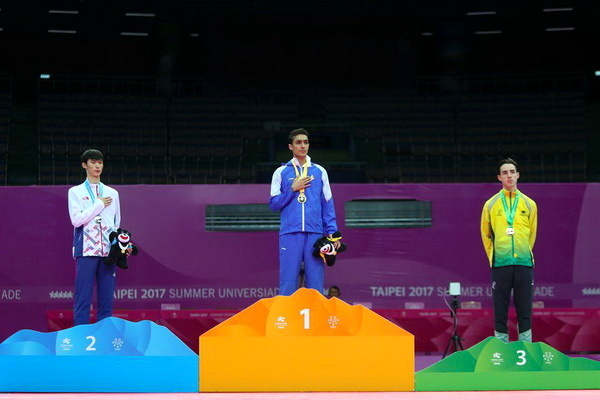 کسب مدال طلای تکواندوکار گیلانی در مسابقات جهانی چین‌تایپه