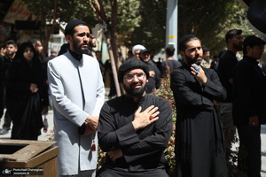 دسته عزاداری شهادت امام عسکری (ع) با حضور آیت‌الله العظمی وحید خراسانی