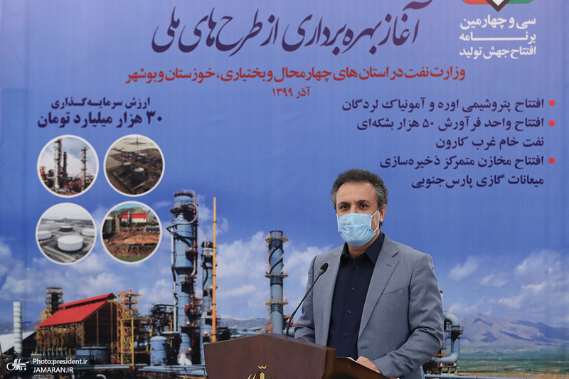 آغاز بهره برداری از سه طرح بزرگ ملی وزارت نفت با حضور رئیس جمهور