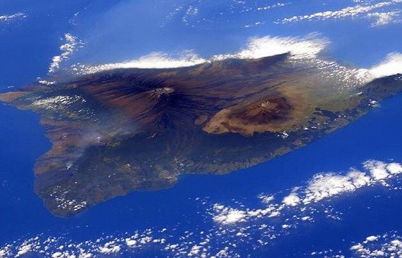 تصویر جزیره هاوایی از ایستگاه بین المللی فضایی