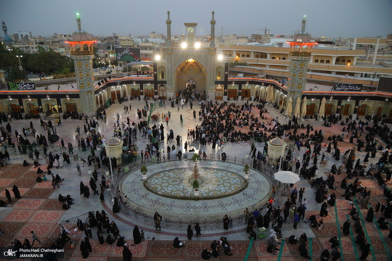 مراسم تعویض پرچم حرم حضرت معصومه (س) در شب اول ماه محرم‎‎