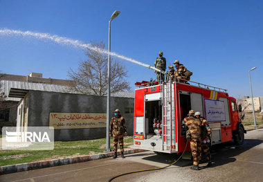 نیروی زمینی ارتش، معابر عمومی مهاباد را ضدعفونی کرد