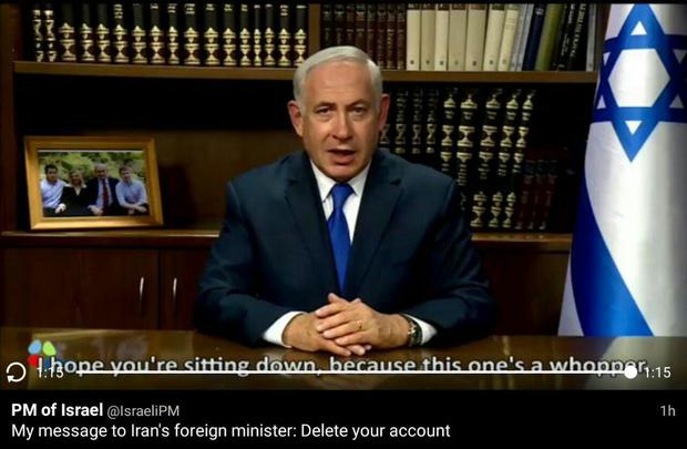 عصبانیت شدید نتانیاهو از ظریف !