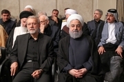 حضور روحانی و لاریجانی در مراسم بزرگداشت شهدای خدمت + عکس