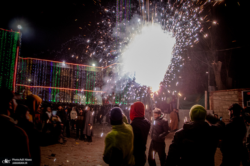 نورافشانی به مناسبت  میلاد حضرت علی (ع) در کشمیر ھند