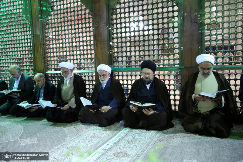 مراسم تجدید میثاق قوه‌ قضائیه با آرمان‌های امام خمینی(س) در حرم امام،
