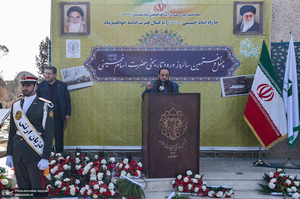 گلباران محل جلوس امام خمینی (س) در بهشت زهرا (س)