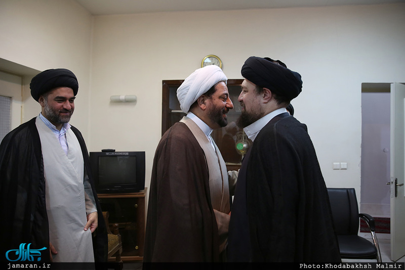 دیدار جمعی از اعضای مجلس علمای شیعه اروپاه با سید حسن خمینی 