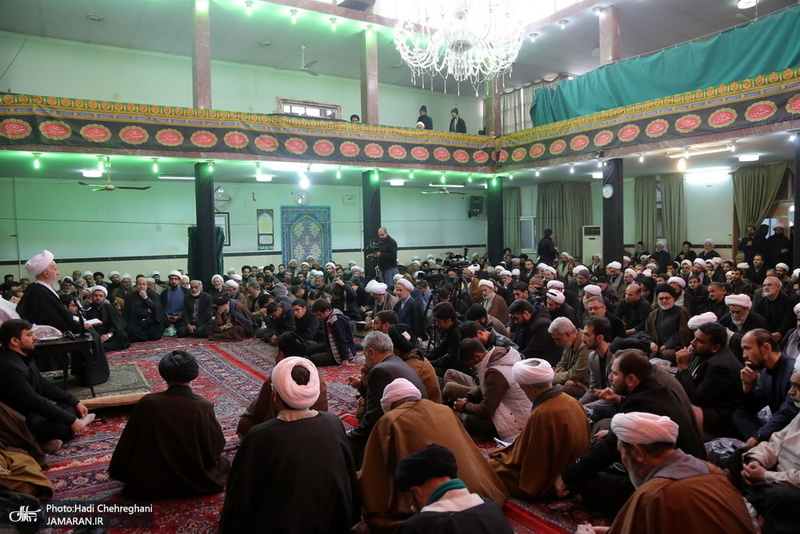 عزاداری در بیوت مراجع عظام تقلید و علما در سالروز شهادت حضرت فاطمه(س)
