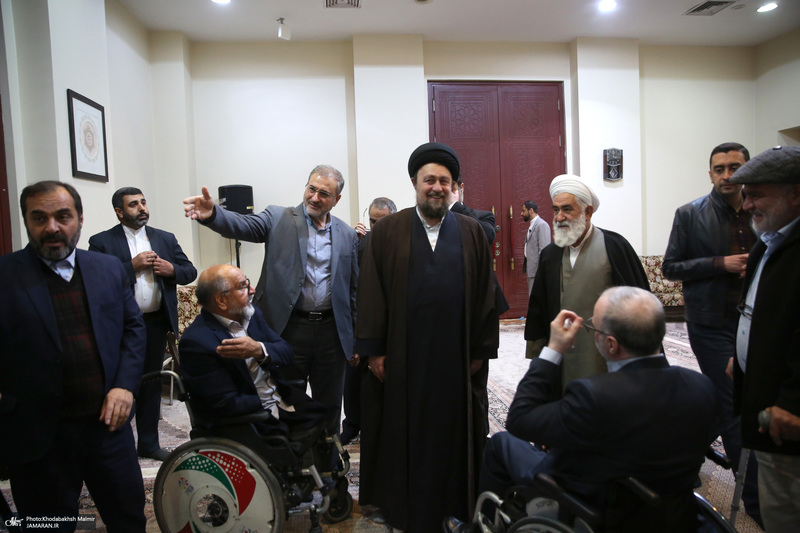 دیدار جمعی از جانبازان با سید حسن خمینی