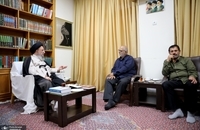 دیدار حسین الله کرم با آیت الله نور مفیدی