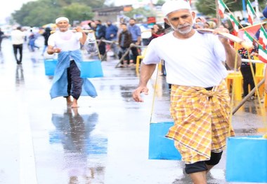 مسابقه بومی کَندِرکشی و جهله کشی در بندرعباس برگزار شد