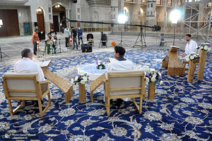 پشت صحنه ضبط برنامه«ترتیل خوانی قرآن کریم» در حرم مطهر امام خمینی(س) 