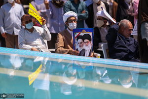 تجمع طلاب و اساتید حوزه علمیه قم در حمایت از مردم فلسطین و محکومیت حادثه تروریستی افغانستان‎