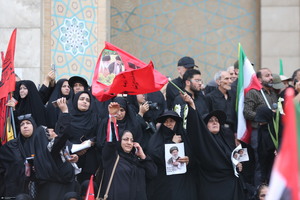 مراسم وداع با رهبر شهید انقلاب در مصلی تهران