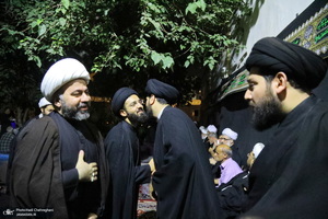 مراسم عزاداری دهه اول ماه صفر در بیت آیت الله شاه آبادی در قم‎