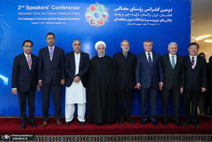 کنفرانس روسای مجالس ایران، افغانستان، پاکستان، ترکیه، چین و روسیه با حضور حسن روحانی