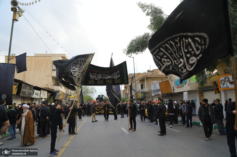 دسته عزاداری شهادت حضرت علی (ع) با حضور آیت‌الله العظمی وحید خراسانی