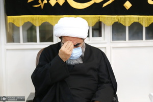 مراسم عزای روز عاشورا در بیت آیت الله العظمی فاضل لنکرانی(ره)