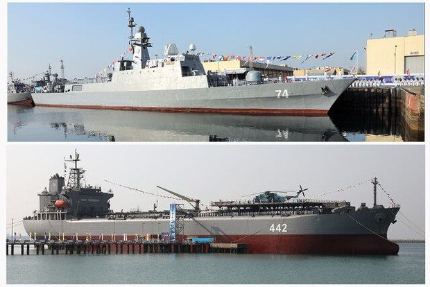 پایگاه شناوری «کردستان» و ناوشکن «سهند» به نیروی دریایی ارتش ملحق شدند + عکس
