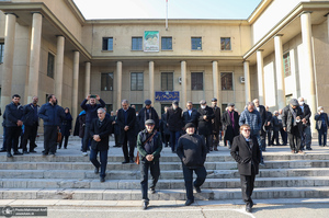 مراسم تشییع پیکر رضا رئیس طوسی استاد دانشکده حقوق و علوم سیاسی دانشگاه تهران