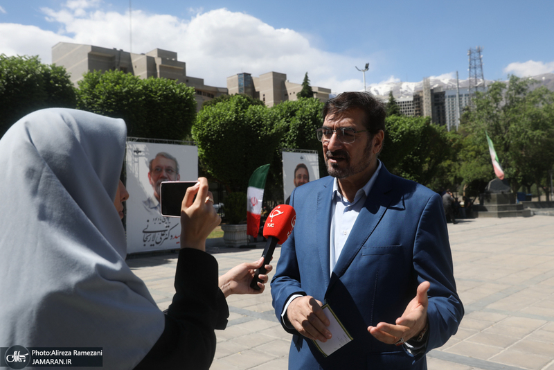 مراسم گرامیداشت شهید علی لاریجانی در مسجد بلال صدا و سیما